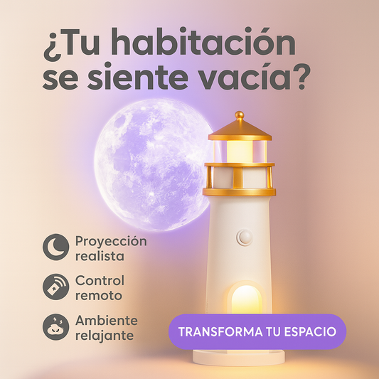 Lampara Luna en Forma de Faro