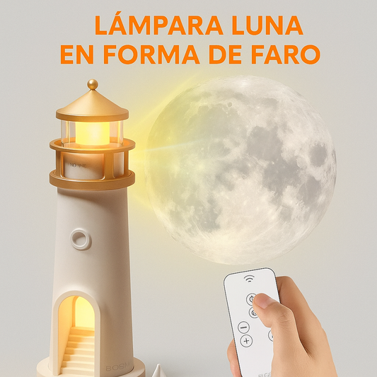 Lampara Luna en Forma de Faro